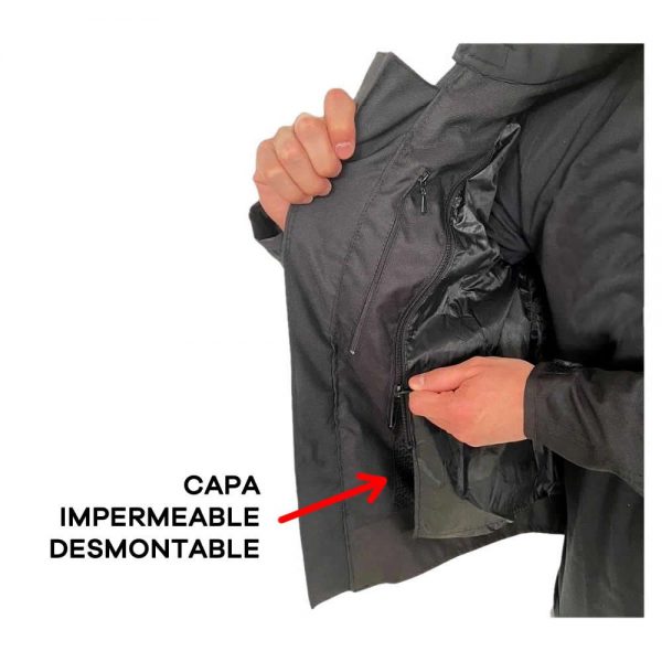 Chaqueta moto atrox at2309 verano neg roja - Imagen 3